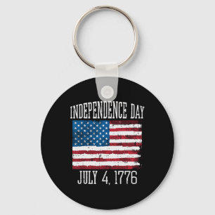 Day July 4 1776 4th July America Men Women Kids Key Ring