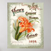 Day Lily Seed Packet Vintage Print