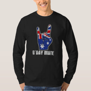 Day Mate Good Australian Flag Rock Sign Australia T-Shirt