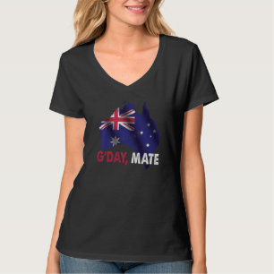 Day Mate Good Australian Land Map Flag Australia T-Shirt