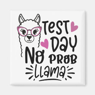 Day No Prob-llama Llama Teacher Testing Day 1  Magnet