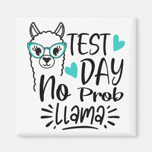 Day No Prob-llama Llama Teacher Testing Day 2  Magnet