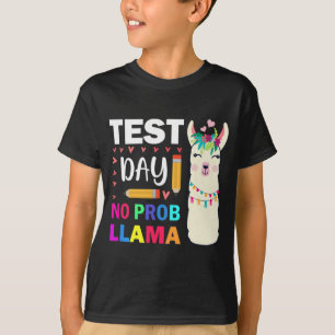 Day No Prob-llama Llama Teacher Testing Day 9 T-Shirt