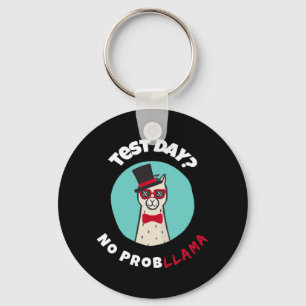 Day No Probllama Funny Testing Llama Design  Key Ring