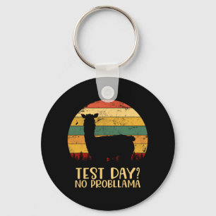 Day No Probllama Silhouette Teacher Student Gradua Key Ring