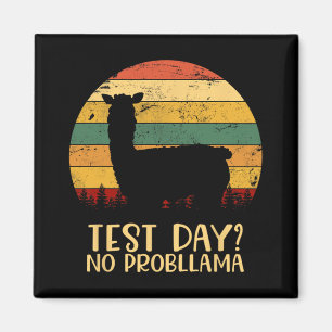Day No Probllama Silhouette Teacher Student Gradua Magnet