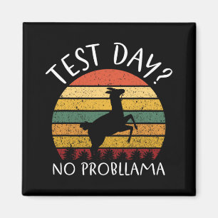 Day No Probllama State Testing Teacher Student Boy Magnet
