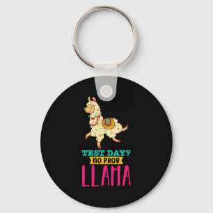 Day No Probllama T Shirt Llama Gift School Profess Key Ring