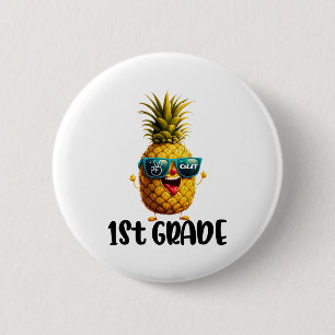 Day Of 1st Grade Peace Out 1st Grade Funny Graduat 6 Cm Round Badge