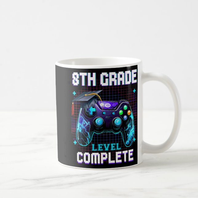 Day Of 8th Grade Level Complete Graduation Him Boy Coffee Mug (Right)