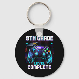 Day Of 8th Grade Level Complete Graduation Him Boy Key Ring