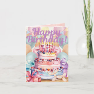 Day of Celebration Folded Birthday Card