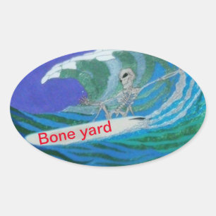 Day of dead bone yard sticker