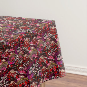 Day of Dead Doodles Dia de los Muertos Tablecloth