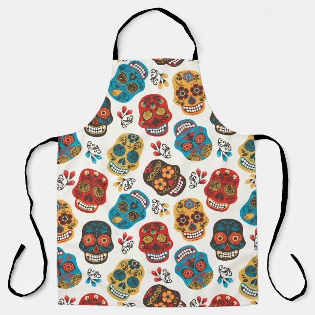 Day of Dead, seamless pattern. Apron (Front)