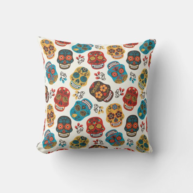 Day of Dead, seamless pattern. Cushion (Front)
