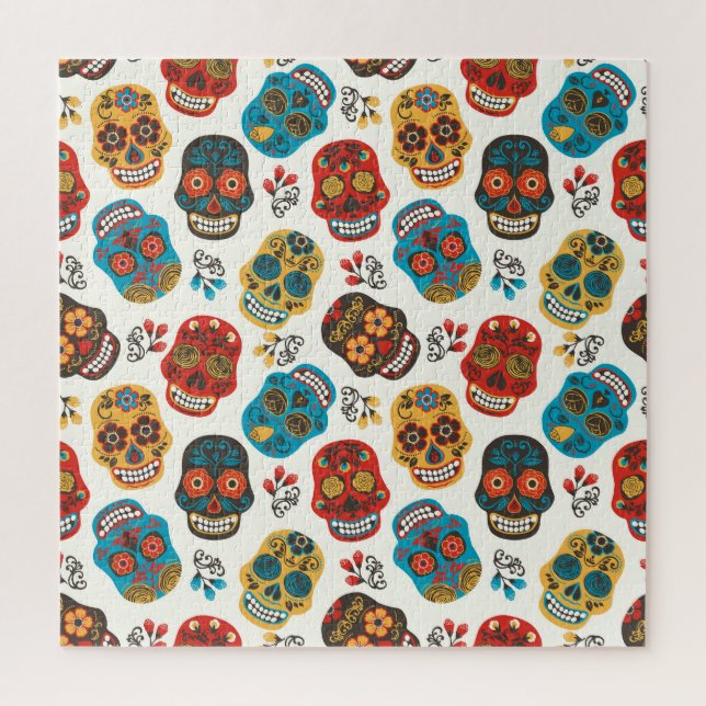 Day of Dead, seamless pattern. Jigsaw Puzzle (Vertical)