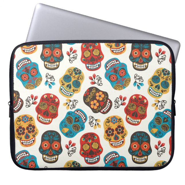 Day of Dead, seamless pattern. Laptop Sleeve (Front)