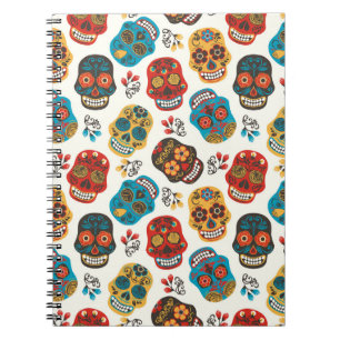 Day of Dead, seamless pattern. Notebook