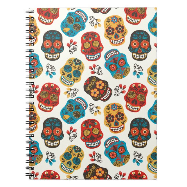 Day of Dead, seamless pattern. Notebook (Front)