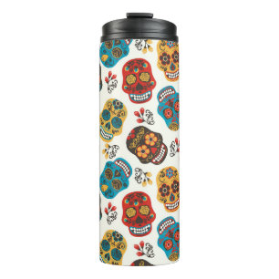 Day of Dead, seamless pattern. Thermal Tumbler