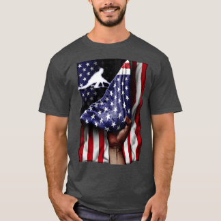 Day Of Independence US Flag Curling T-Shirt