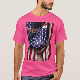 Day Of Independence US Flag Grasshopper T-Shirt