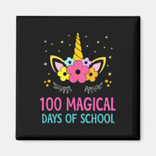 Day Of Kindergarten For Girls 100 Magical Days 1 Magnet