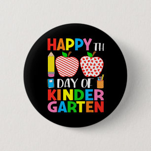 Day Of Kindergarten Teacher And Student Hearts Str 6 Cm Round Badge