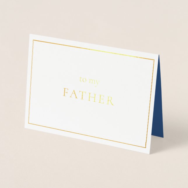 Day-of Note for Father of the Bride Foil Card (Front)