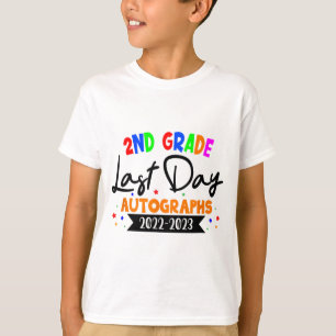 Day Of School 2023 Autograph 2nd Grade Graduation T-Shirt