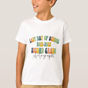 Day Of School 2nd Second Grade Autographs 2023  T-Shirt