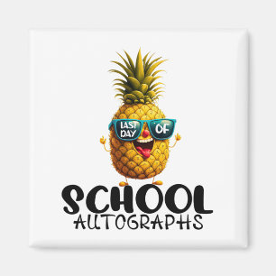 Day Of School Autograph 2024 Graduation Boys Girls Magnet