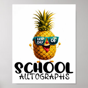 Day Of School Autograph 2024 Graduation Boys Girls Poster
