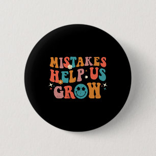 Day Of School Back To School Mistakes Help Us Grow 6 Cm Round Badge