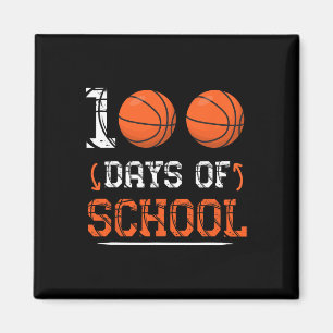 Day Of School Basketball 100 Days Of School Boys K Magnet