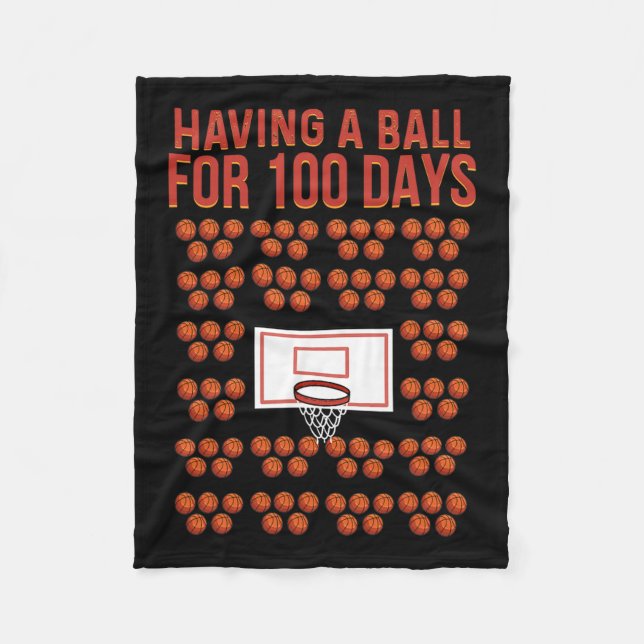 Day Of School Basketball  Fleece Blanket (Front)