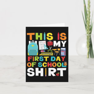 Day Of School Boys Girls Back To School Card