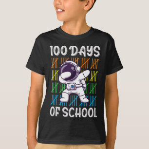 Day Of School Boys Girls Kids Fun Dabbing Astronau T-Shirt