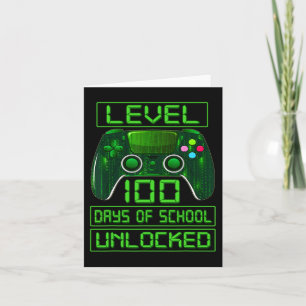 Day Of School Boys Level 100 Days Of School Unlock Card