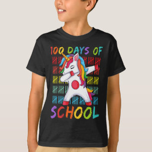 Day Of School Dabbing Unicorn 100 Magical Days Kid T-Shirt