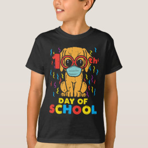 Day Of School Dog In Mask 100 Days Quarantine Gift T-Shirt