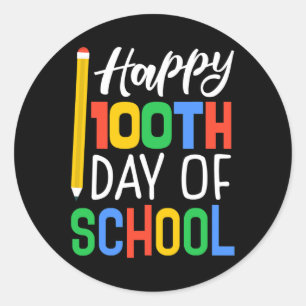 Day Of School For Teachers Kids Classic Round Sticker