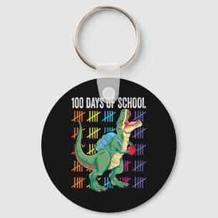 Day Of School For Toddlers Kids T-rex Key Ring