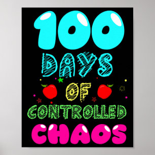 Day Of School Fun Design For Kindergarten Teachers Poster