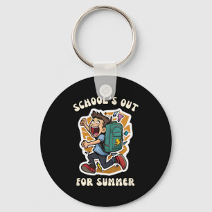 Day Of School - Funny School's Out For Summer Teac Key Ring