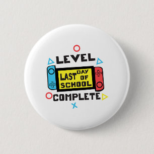 Day Of School Gamer 6 Cm Round Badge