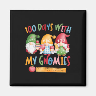 Day Of School Gnome 100 Days With My Gnomies Magnet