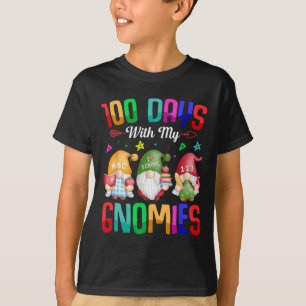 Day Of School Gnome Teachers Students 100 Days Sma T-Shirt