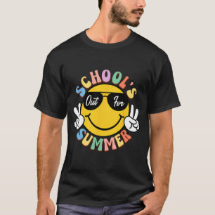 Day Of School Graduation Groovy Schools Out For Su T-Shirt